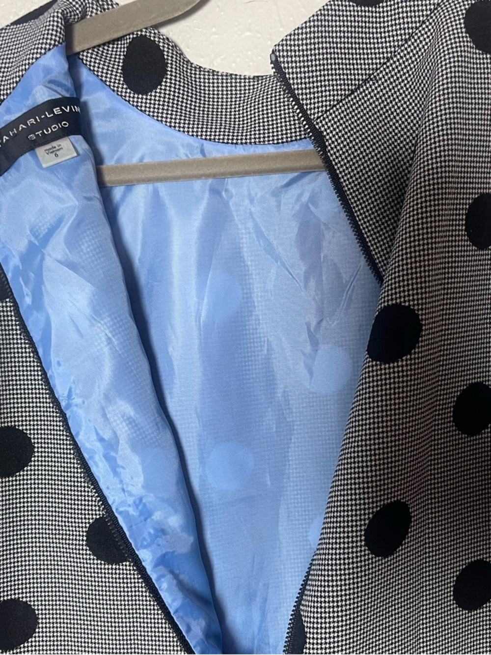 Tahari by Arthur S Levine Polka Dot Gingham Shift Dress Size 6 preppy classic - Picture 7 of 7